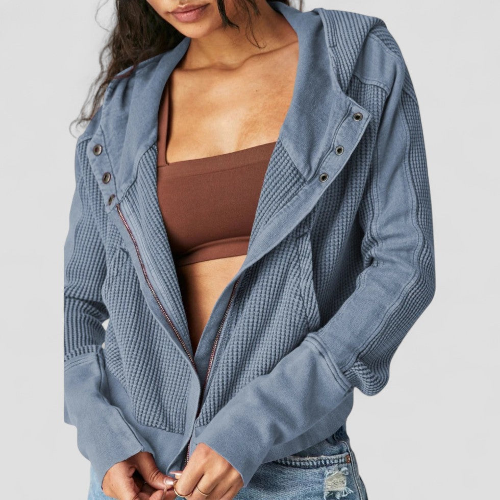 Women’s Waffle Full Zip Hoodie