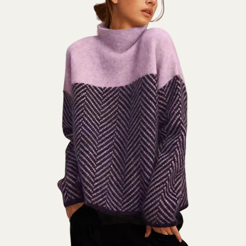 Women’s Oversized Chunky Knit Turtleneck Sweater