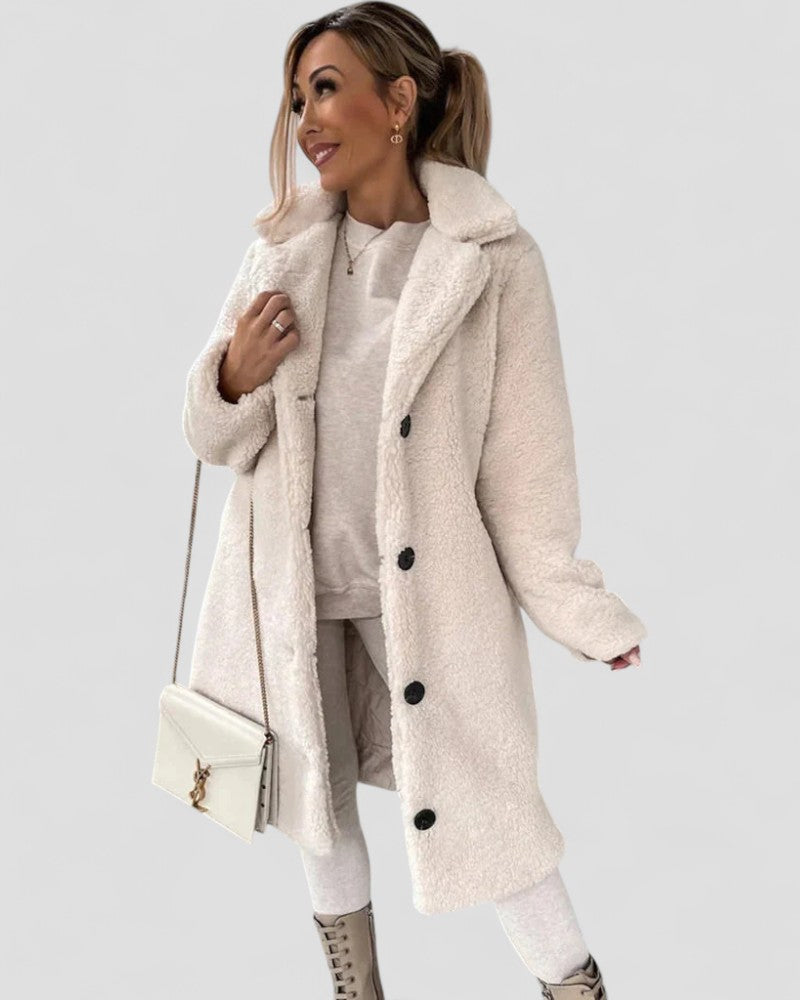 Women’s Plush Teddy Trench Coat