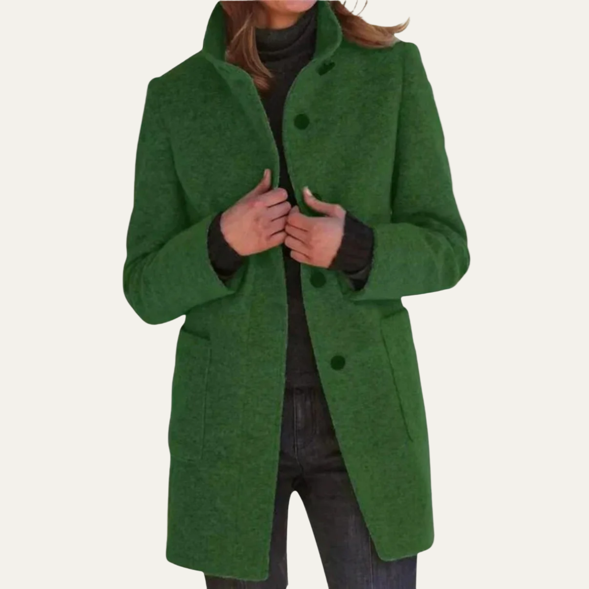 Women’s Elegant High-Collar Coat