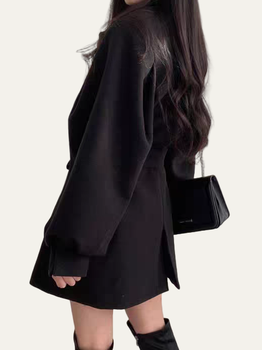 Women’s Belted Puff Sleeve Trench Coat