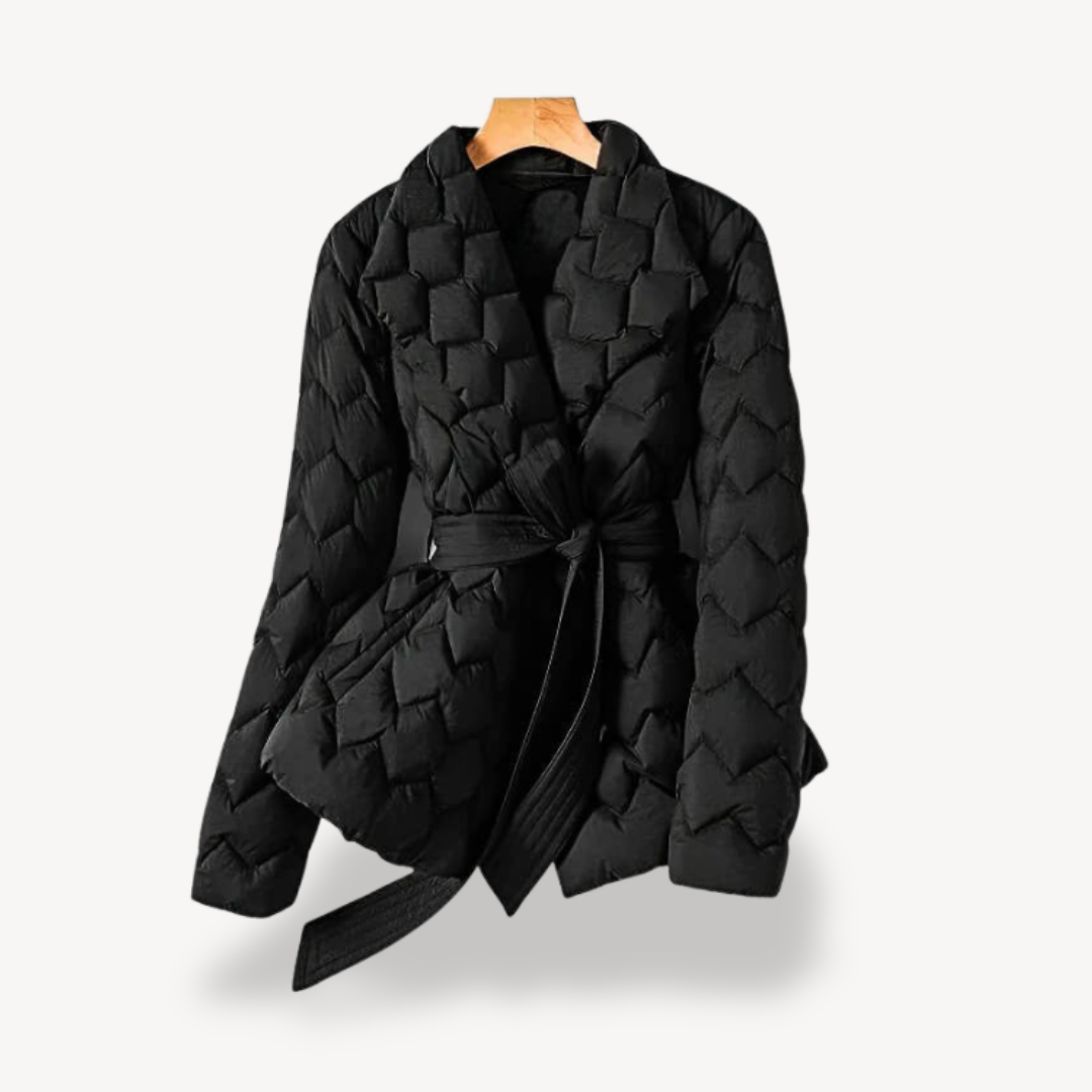Women’s Elegant Belted Down Jacket
