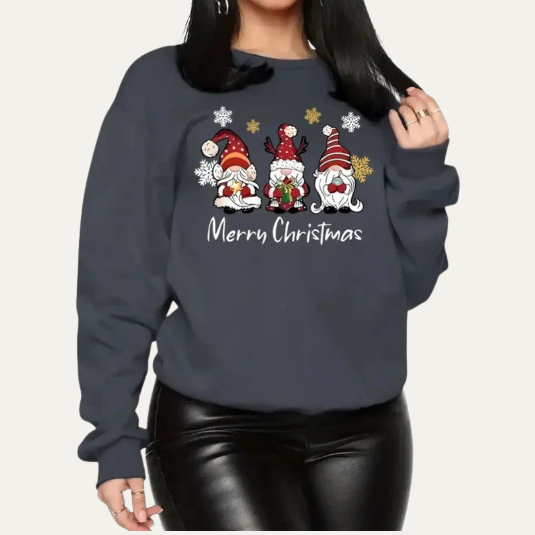 Women’s Merry Christmas Gnome Graphic Sweatshirt