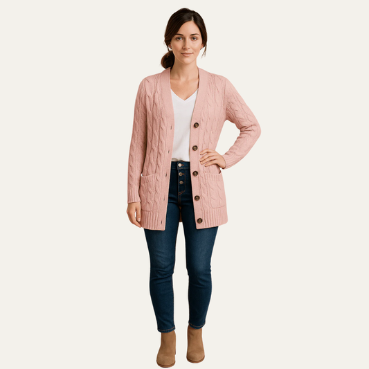 Women’s Classic Mid-Length Cardigan Sweater