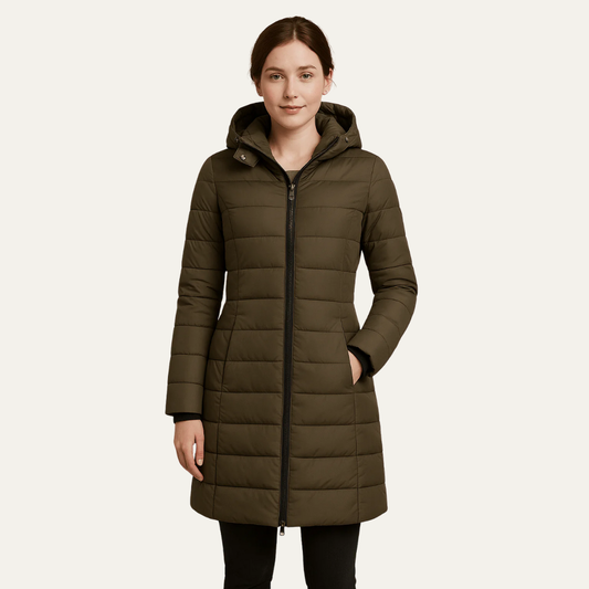 Women’s Long Line Hooded Puffer Coat