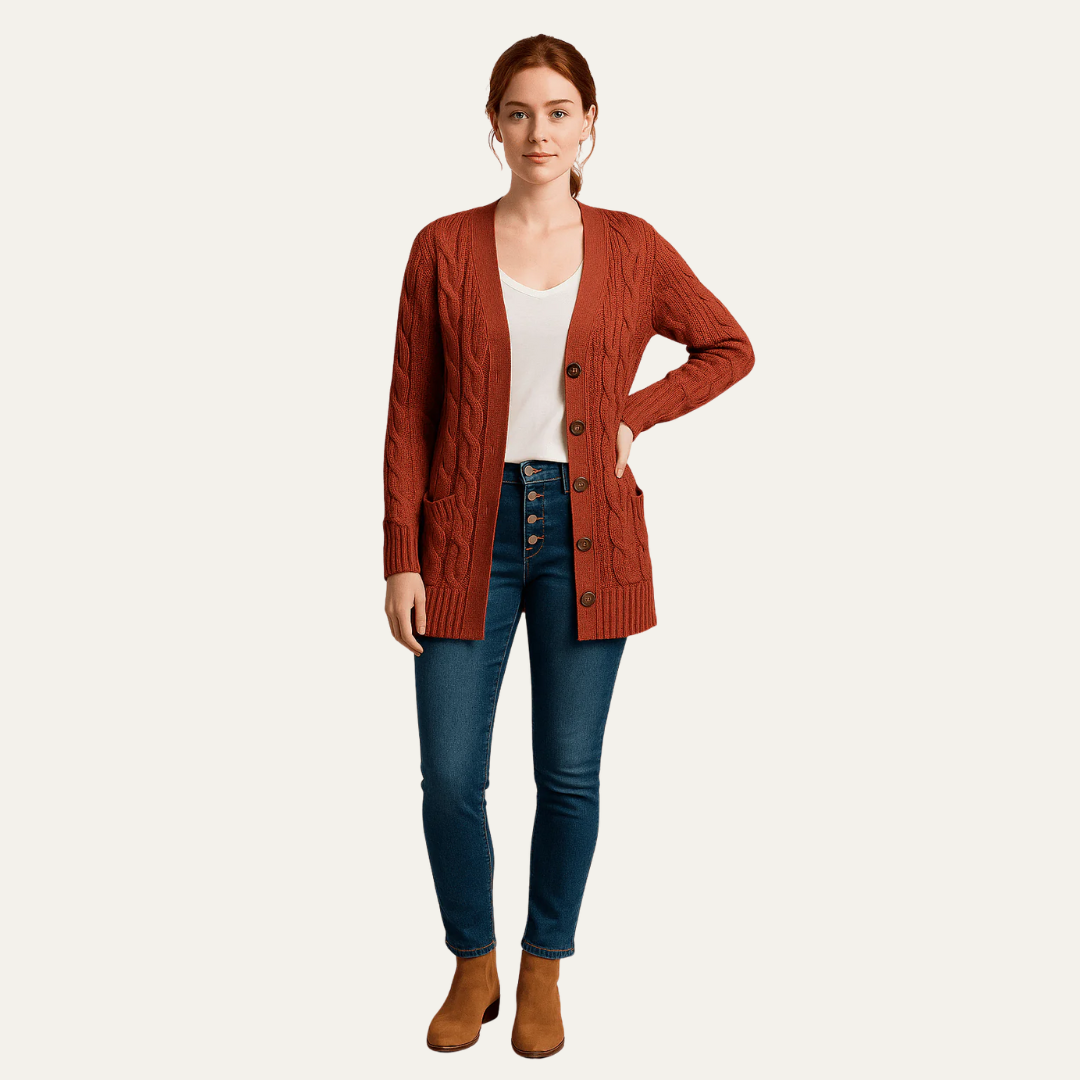 Women’s Classic Mid-Length Cardigan Sweater