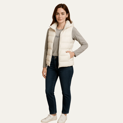 Women’s Quilted Hip-Length Puffer Vest