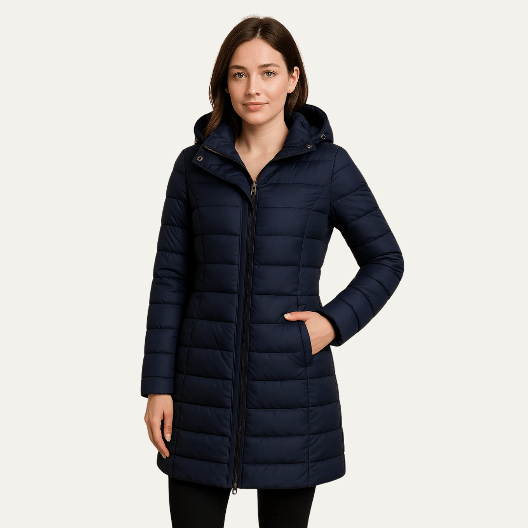Women’s Long Line Hooded Puffer Coat