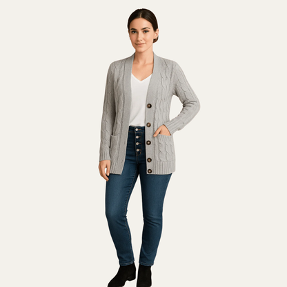 Women’s Classic Mid-Length Cardigan Sweater
