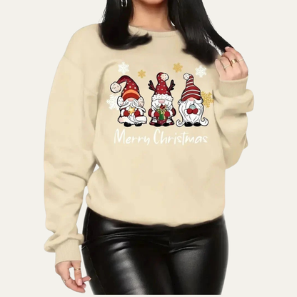 Women’s Merry Christmas Gnome Graphic Sweatshirt