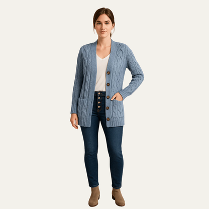 Women’s Classic Mid-Length Cardigan Sweater
