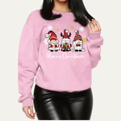 Women’s Merry Christmas Gnome Graphic Sweatshirt