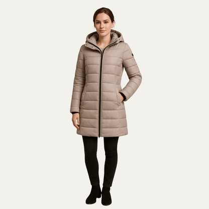 Women’s Long Line Hooded Puffer Coat
