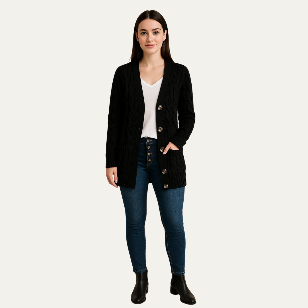 Women’s Classic Mid-Length Cardigan Sweater