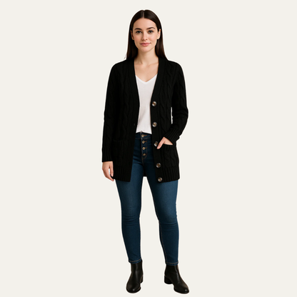 Women’s Classic Mid-Length Cardigan Sweater