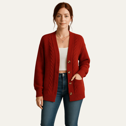 Women’s Cozy Cable Knit Cardigan