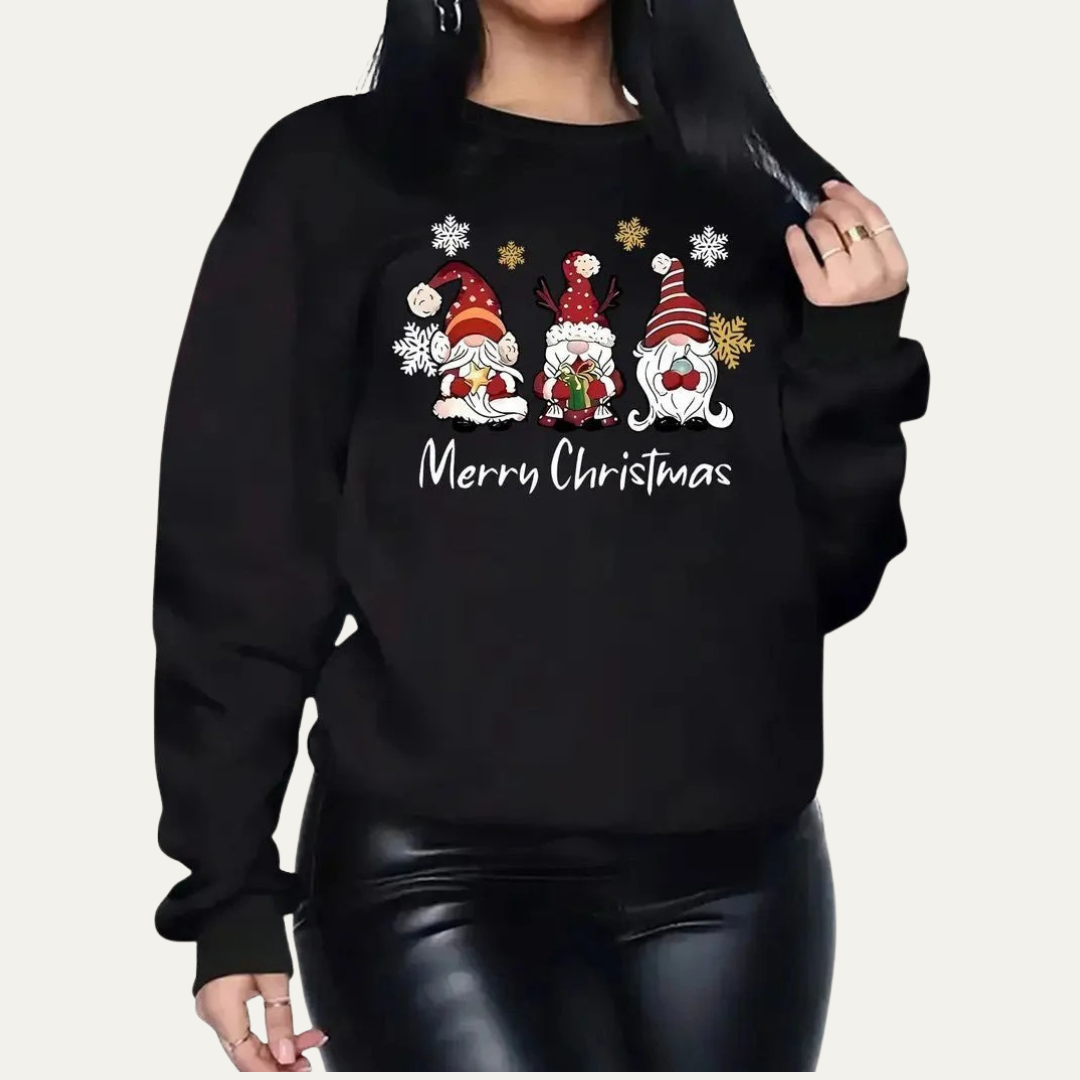 Women’s Merry Christmas Gnome Graphic Sweatshirt