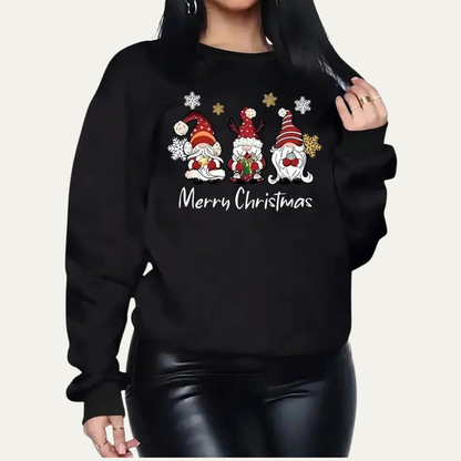 Women’s Merry Christmas Gnome Graphic Sweatshirt