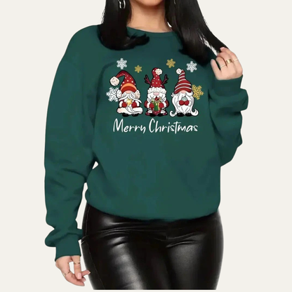 Women’s Merry Christmas Gnome Graphic Sweatshirt