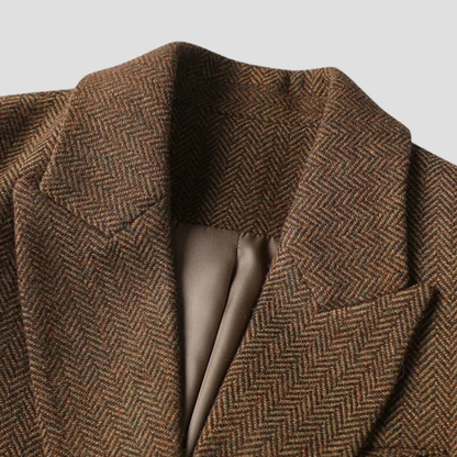 Women’s Herringbone Belted Blazer Coat