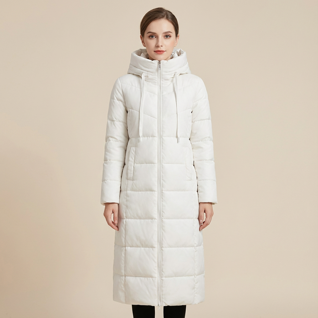 Women’s Maxi Long Hooded Quilted Puffer Coat
