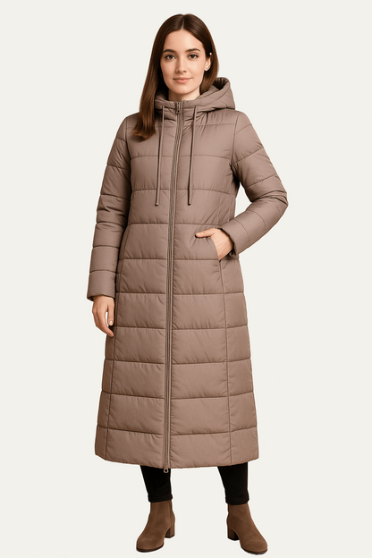 Women’s Maxi Long Hooded Quilted Puffer Coat