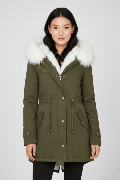 Women’s Fur Lined Hooded Winter Parka