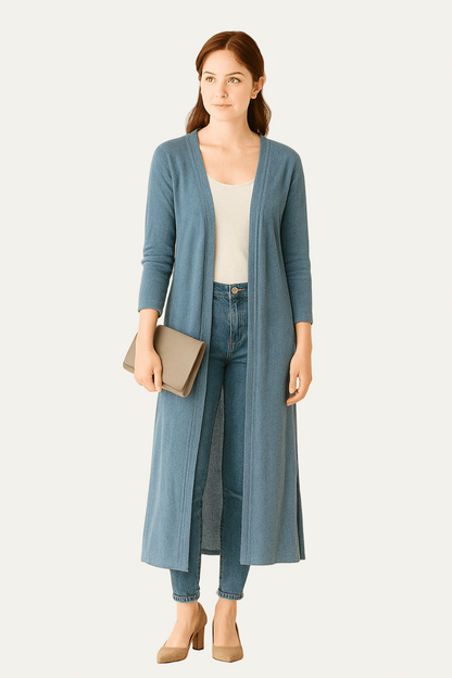 Women’s Long-Line Open Cardigan