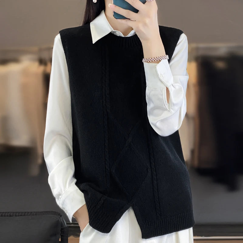 Women's Cashmere O-neck Pullover