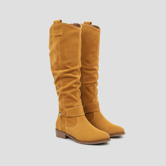 Women’s Slouchy Buckle Knee-High Boots