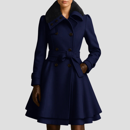 Women’s Double-Breasted Flared Coat