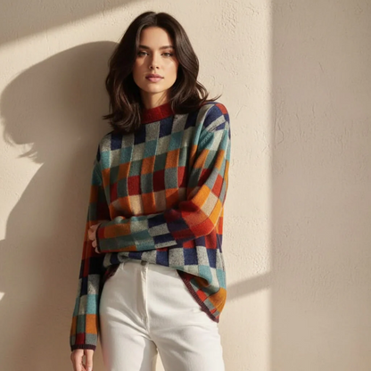 Checkered Merino Sweater