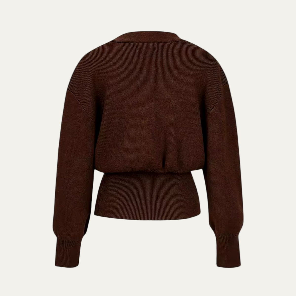 Women’s Peplum V-Neck Cardigan Sweater