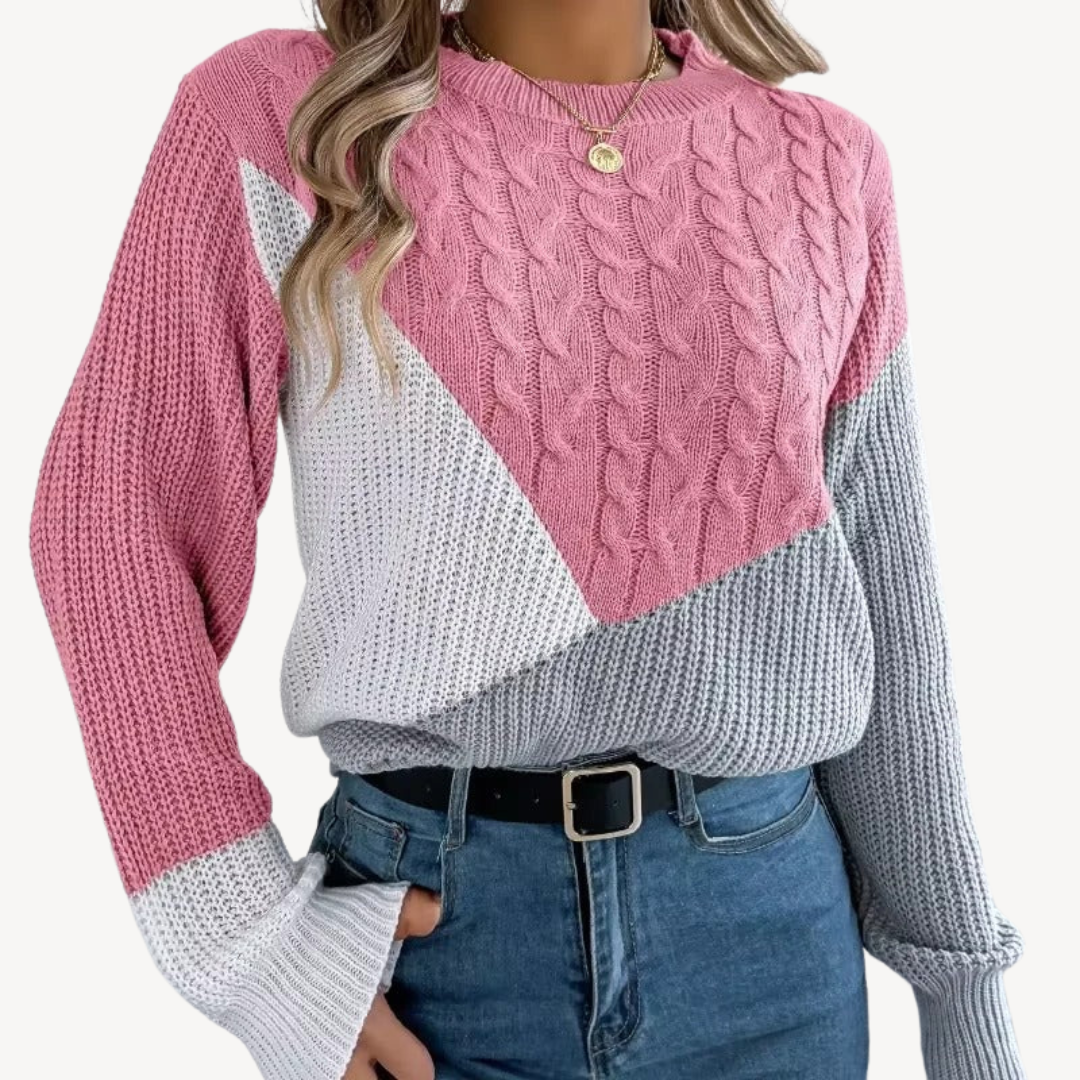 Women’s Colorful Patchwork Sweater