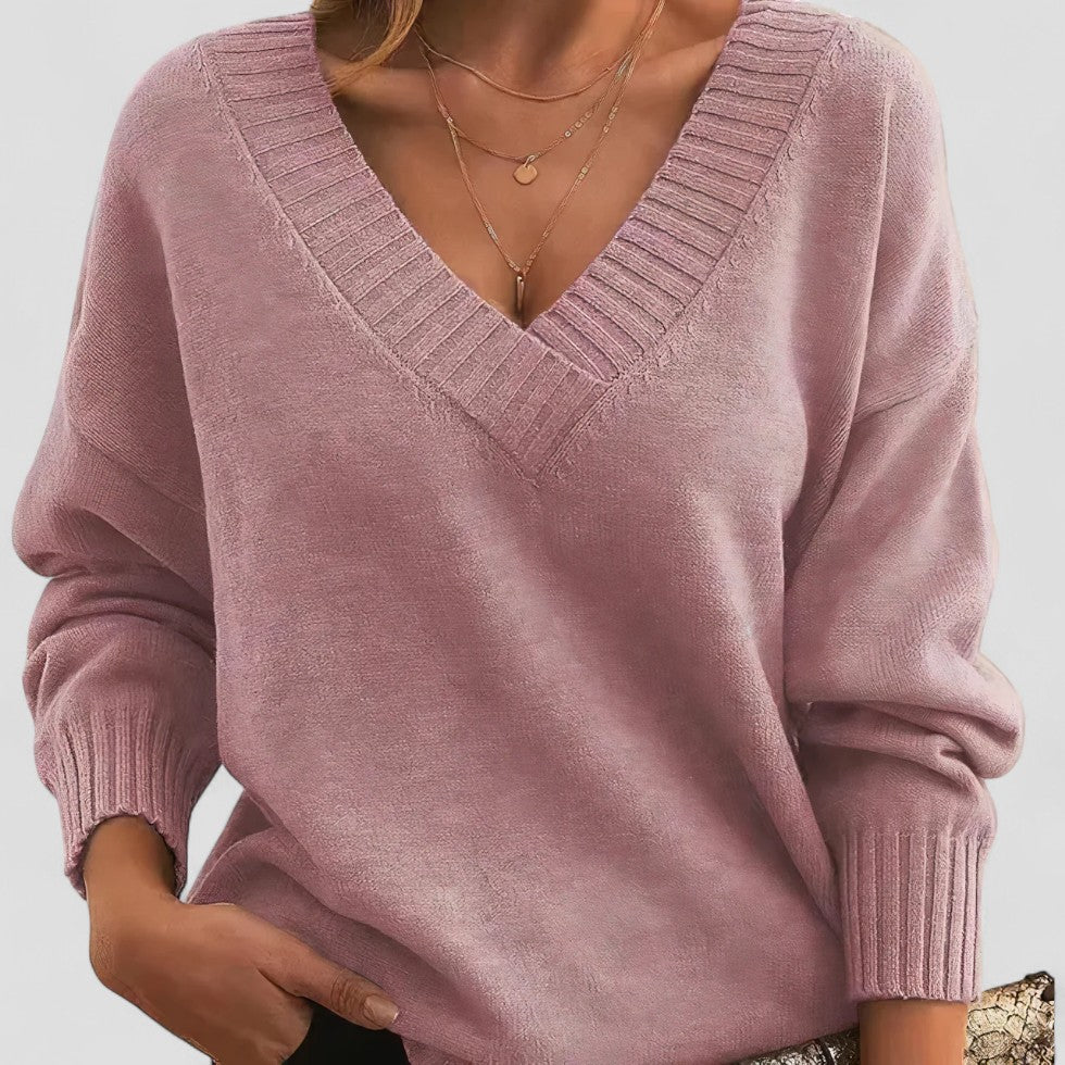 Women’s V Neck Knit Sweater