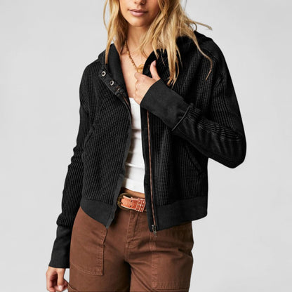 Women’s Waffle Full Zip Hoodie