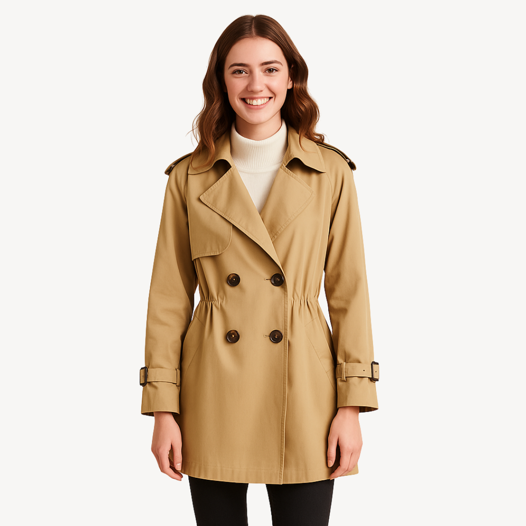 Women’s Cotton Midi Trench Coat
