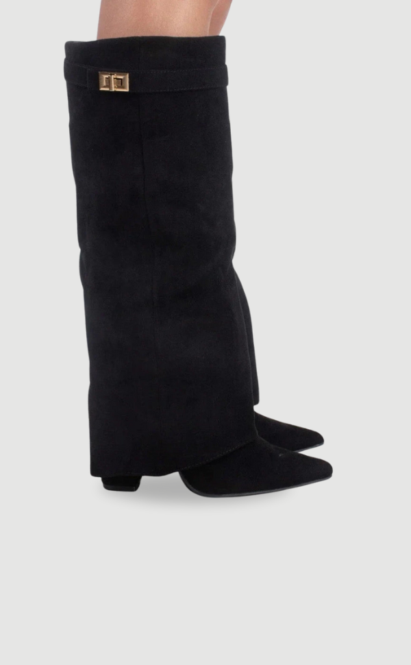 Classic Tall Black Suede Women's Boots
