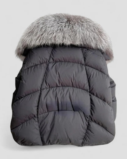 Faux Fur Collar Puffer Jacket for Women