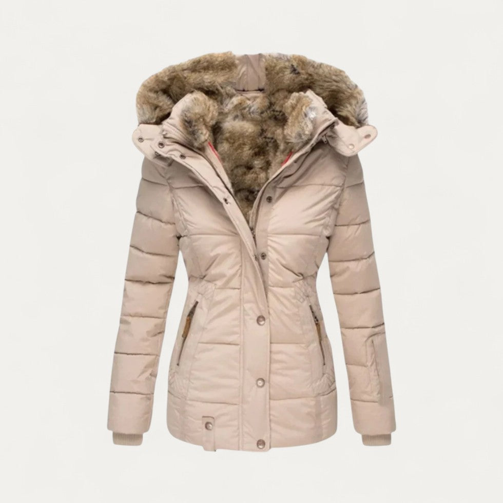 Women’s Quilted Faux Fur Hooded Parka
