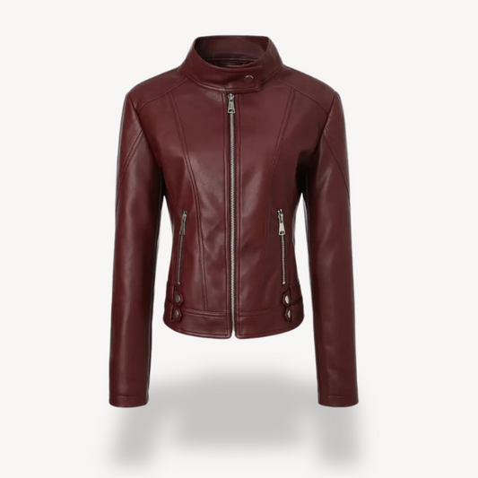 Women’s Contrast Leather Jacket