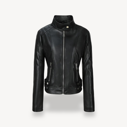 Women’s Contrast Leather Jacket