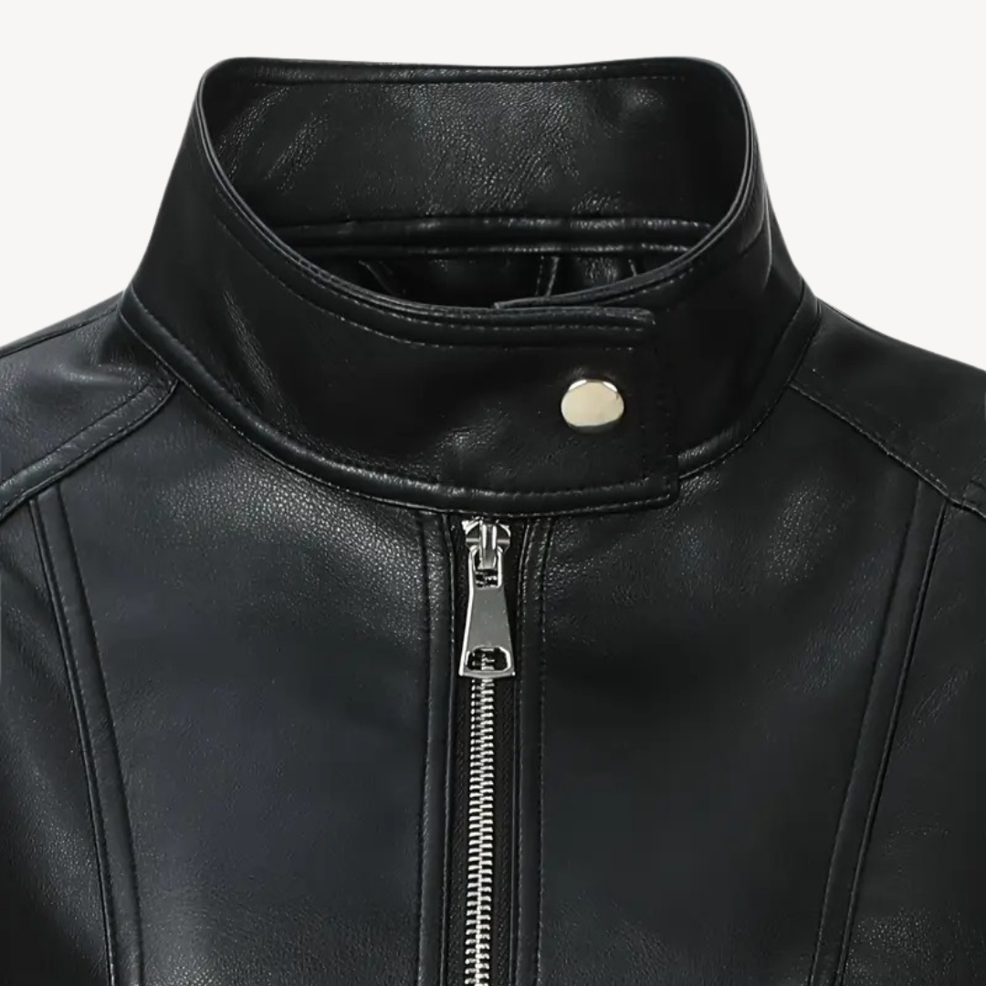 Women’s Contrast Leather Jacket