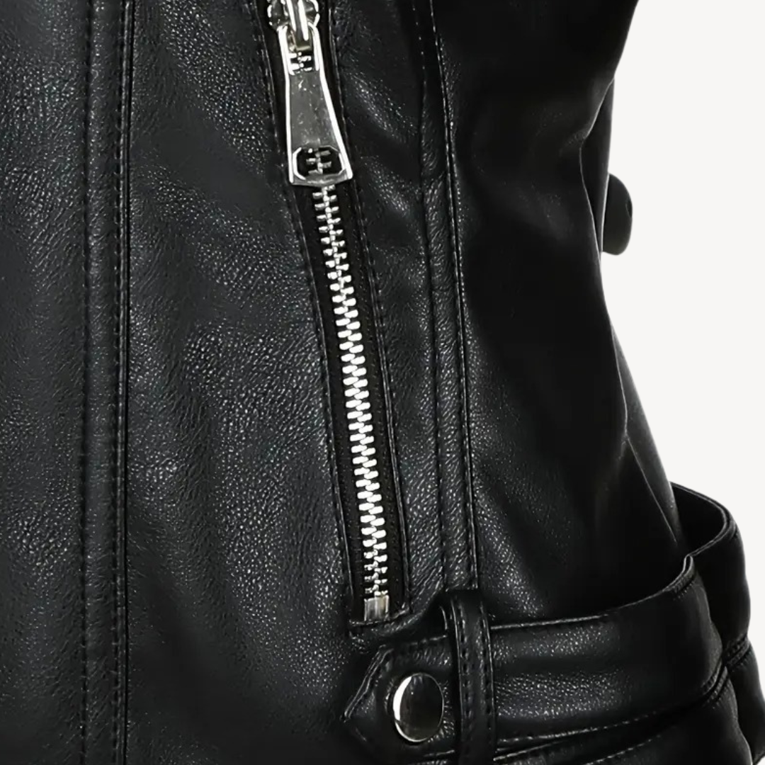Women’s Contrast Leather Jacket