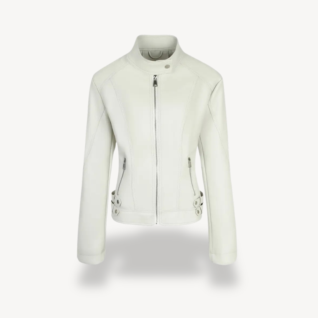 Women’s Contrast Leather Jacket