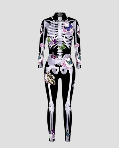 Women’s Floral Skeleton Jumpsuit