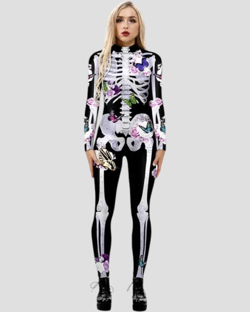 Women’s Floral Skeleton Jumpsuit