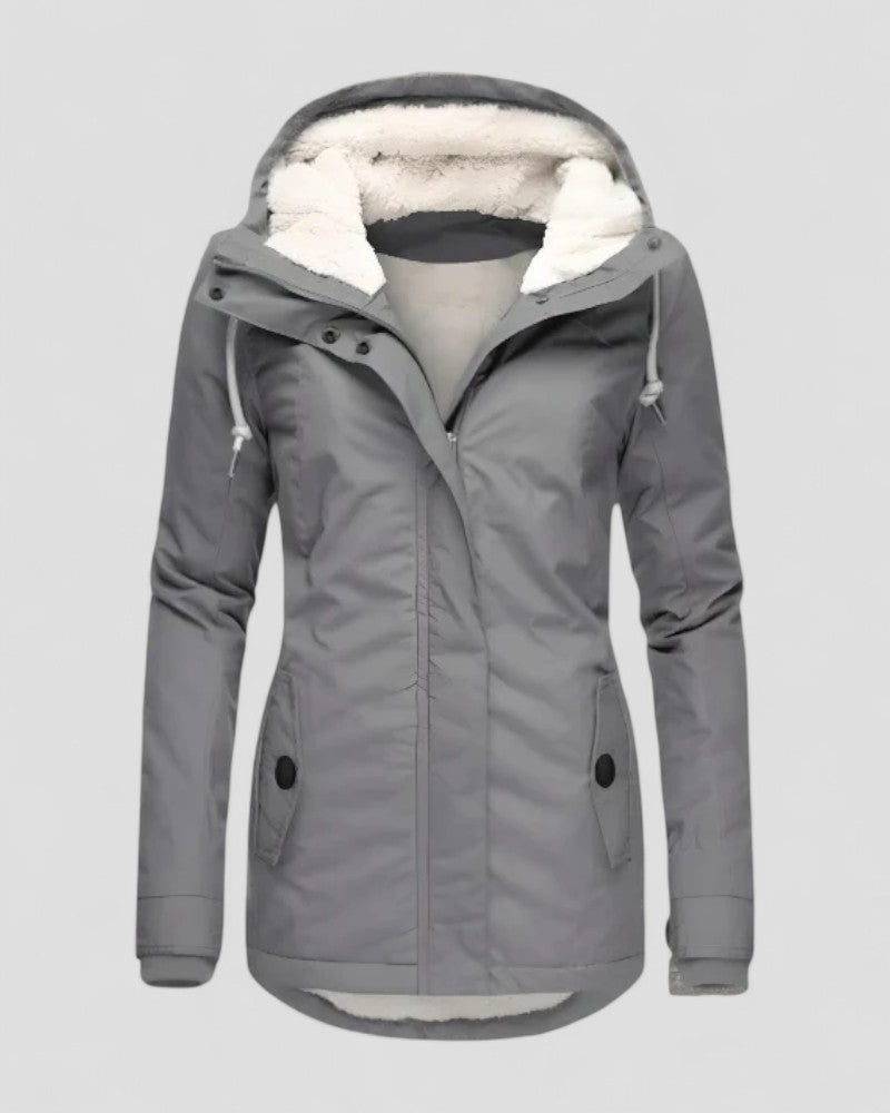Insulated Waterproof Winter Jacket with Hood for Women
