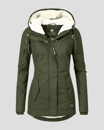 Insulated Waterproof Winter Jacket with Hood for Women