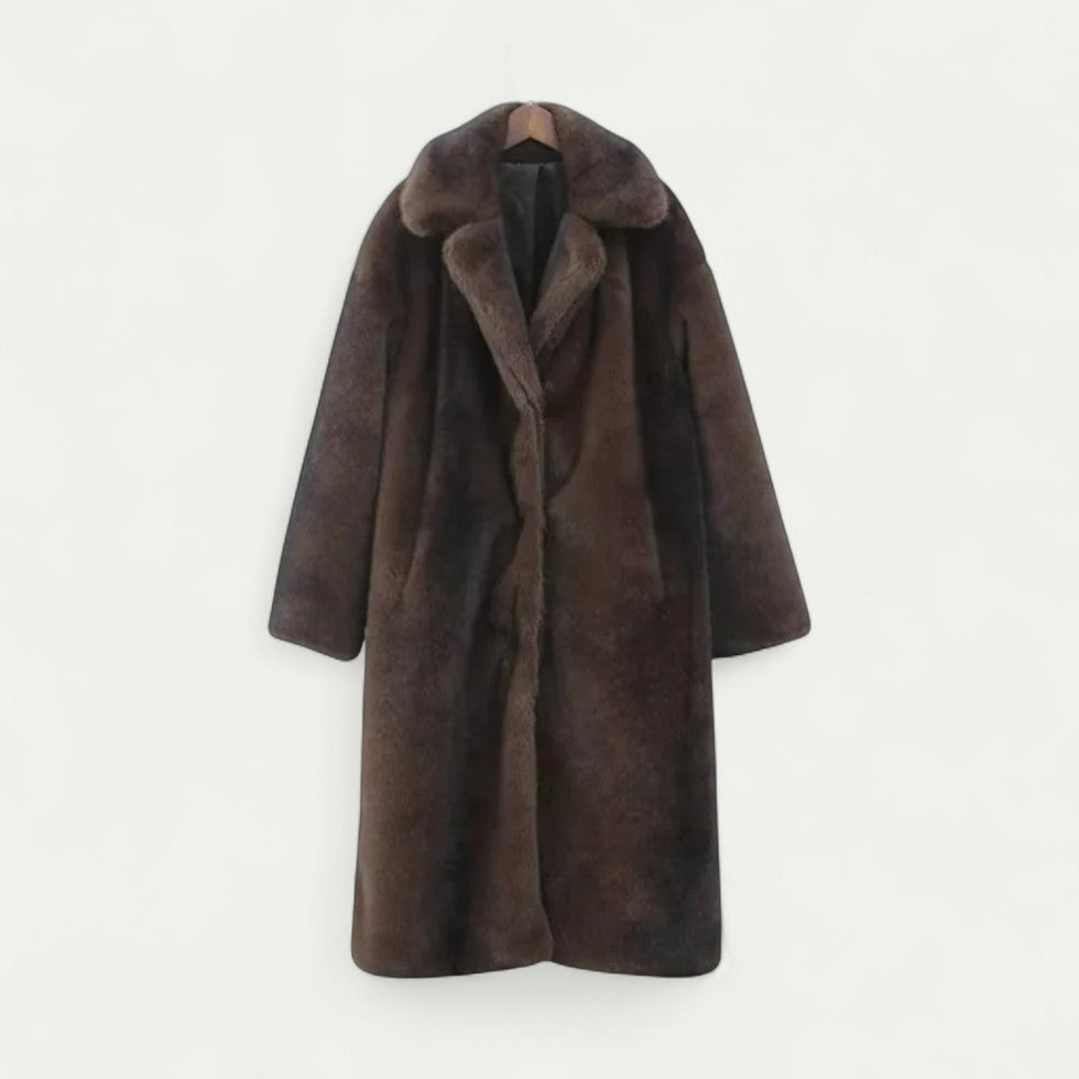 Women’s Long Plush Faux Fur Coat